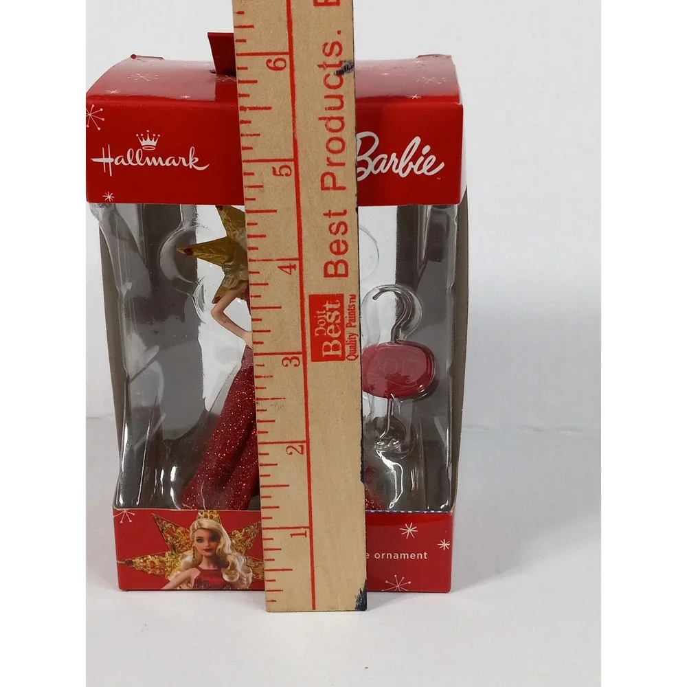 Christmas‎ Hallmark Barbie 2017 Christmas Ornament Red Glitter Gown Star MIMB